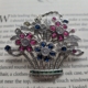 Queen Elizabeth Flower Basket Brooch: Ebay