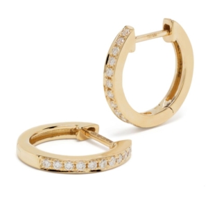 Kiki McDonough: Yellow Gold and Diamond Kiki Classic Hoop