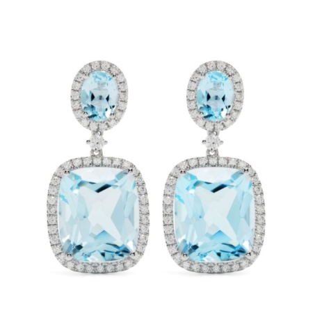 Kiki McDonough: Signatures Blue Topaz and Diamond Drop Kiki McDonough: Signatures Blue Topaz and Diamond Drop