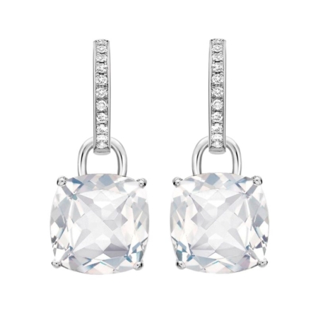 Kiki McDonough: Kiki Custom White Topaz and Diamond Detachable Earrings Kiki McDonough: Kiki Custom White Topaz and Diamond Detachable Earrings