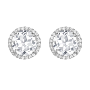 Kiki McDonough: Grace White Topaz and Diamond Stud