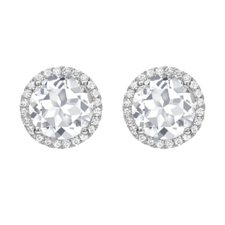Kiki McDonough: Grace White Topaz and Diamond Stud Kiki McDonough: Grace White Topaz and Diamond Stud