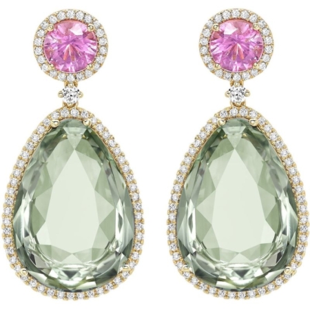 Kiki McDonough: Candy Pink Tourmaline & Green Amethyst Kiki McDonough: Candy Pink Tourmaline & Green Amethyst