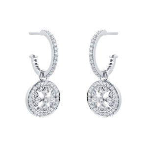 Mappin & Webb: Empress 18ct White Gold Sleeper Earrings