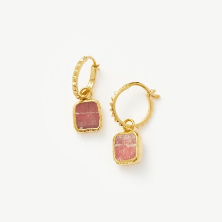 Missoma: Mini Pyramid Charm Hoop Earrings Missoma: Mini Pyramid Charm Hoop Earrings