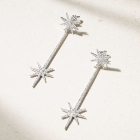 Robinson Pelham: Tsar Star 14-Karat white gold diamond earrings Robinson Pelham: Tsar Star 14-Karat white gold diamond earrings