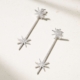 Robinson Pelham: Tsar Star 14-Karat white gold diamond earrings