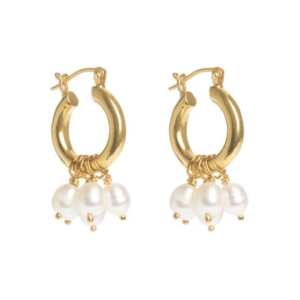 Freya Rose: Gold Mini Hoops with Detachable Pearls