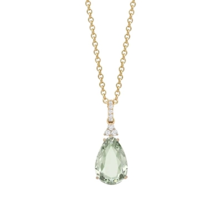 Kiki McDonough: Kiki “Candy” mini green amethyst and diamond pendant Kiki McDonough: Kiki “Candy” mini green amethyst and diamond pendant