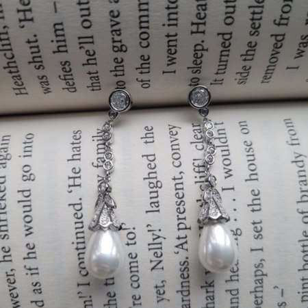 TBC: Pearl and Diamond Drop Earrings