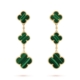 Interpretation of Magic Alahambra Drop Earrings Green Malachites