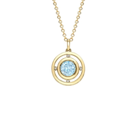Kiki McDonough: Apollo Mini Topaz and Diamond Necklace