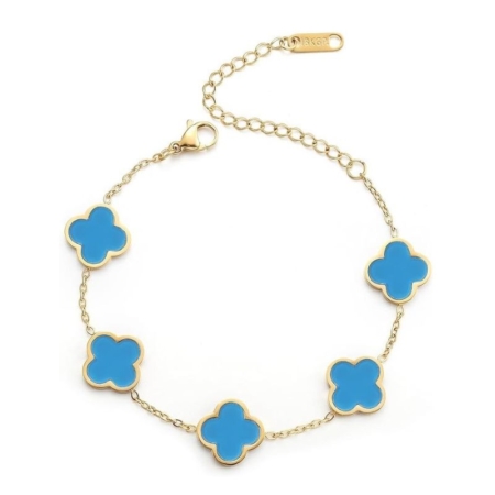 18K Gold Plated Clover Lucky Bracelet inspired by Arpel Van Cleef.