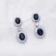 Cabochon Sapphire Drop Earrings: Etsy