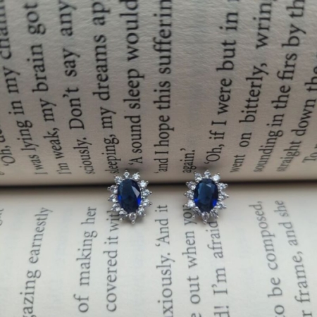 Sapphire and Diamond Oval Studs: Ebay Sapphire and Diamond Oval Studs: Ebay