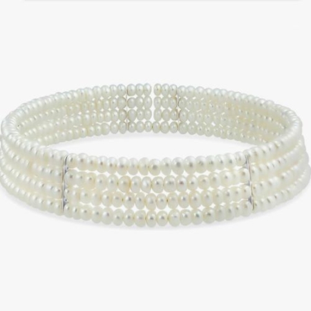 4 Strand Pearl Choker: Amazon
