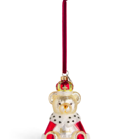 Harrods Glass Royal Bear Tree Decoration